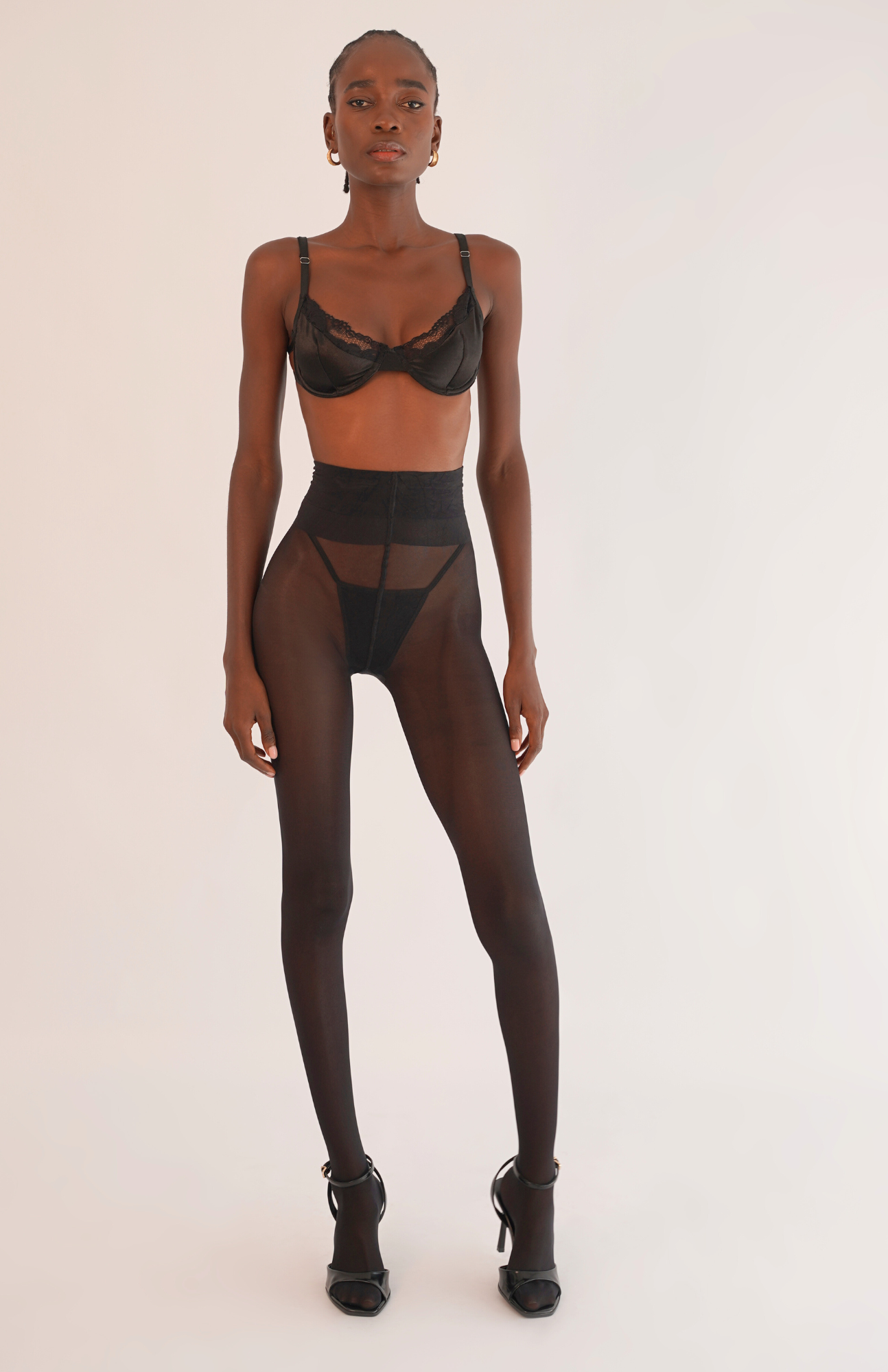 は*ン様 peu à beauté Hip tights ブラック　L 113_bdd25dc0-923d-498d-aa4f-